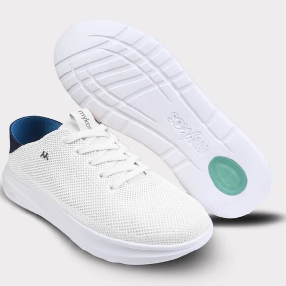 MYKOS  MEN'S" WILSON" WHITE/NAVY SOFT FOLD DOWN  HEEL SNEAKER.  Style: MM2503 - Picture 2 of 5